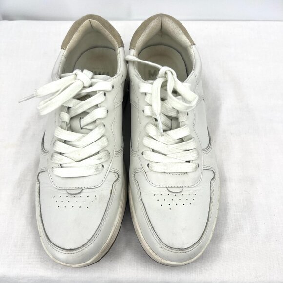 Madewell White Coated Leather Sneakers Women's Size 8.5 - Picture 6 of 10